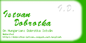 istvan dobrotka business card