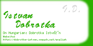 istvan dobrotka business card